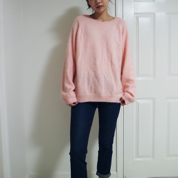 H&M angora pink sweater