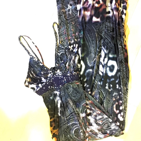 Sky maxi dress with braid and crochet detailing xs