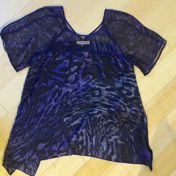 Sexy violet Rebecca Taylor Top w/side slits sz2