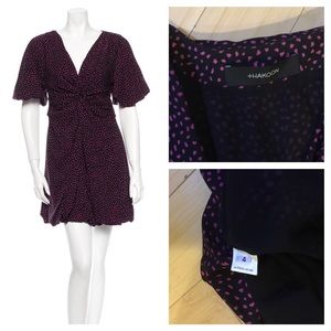 THAKOON !!! black & pink bubble hem dress sz4