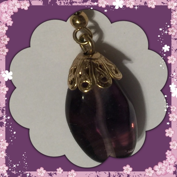 💜Genuine PURPLE QUARTZ Gold Ear
1 3/4" L - Picture 3 of 4