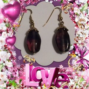 💜Genuine PURPLE QUARTZ Gold Ear
1 3/4" L