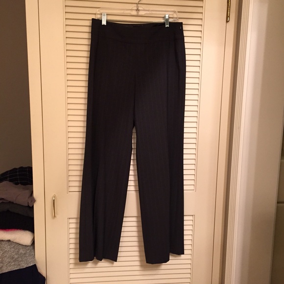 The Limited grey pinstripe pants.