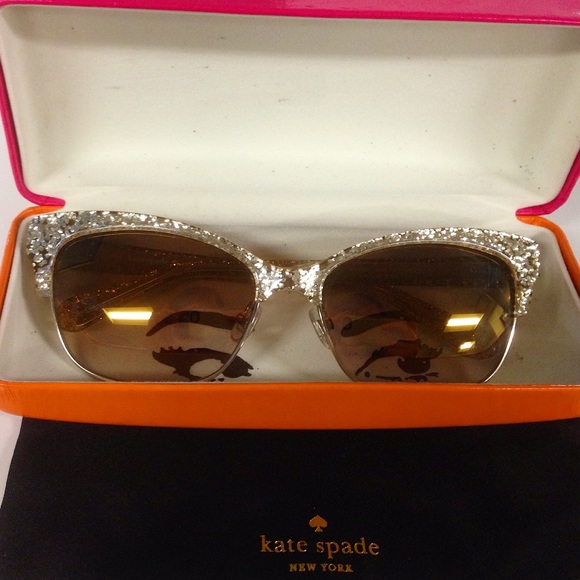 *Kate Spade Gold Glitter Sunglasses*