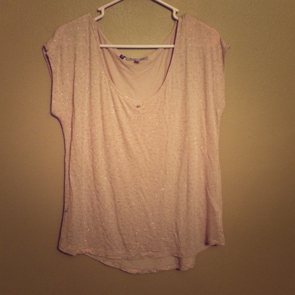 Jennifer Lopez short sleeve shimmer tee