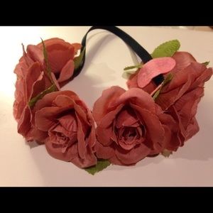 Pink flower crown