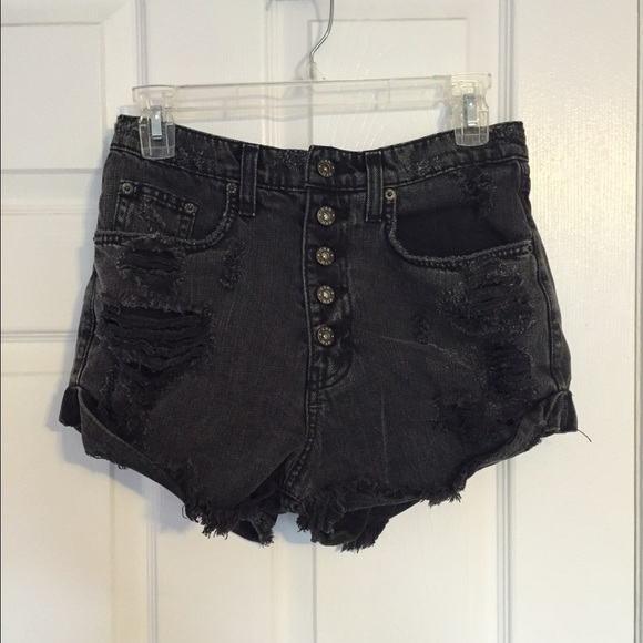 LF Carmar High Rise Grey Denim Shorts