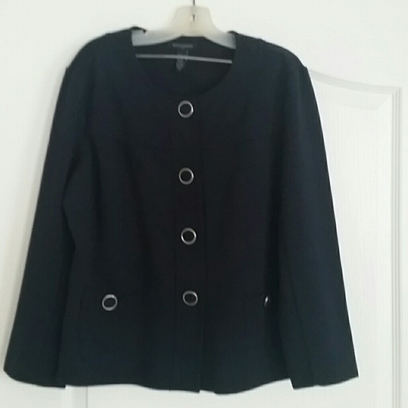 Deep Navy Collar-less Jacket