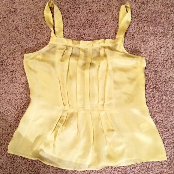 J.Crew yellow silk tank Sz 2
