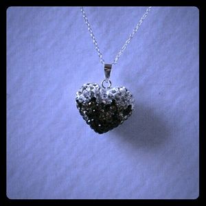 Swarovski elements ombre heart necklace