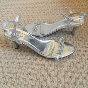 Good Condition Dressy Rhinestone Heeled Sandals!