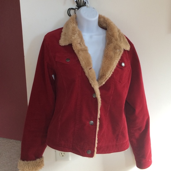 Deep Red Corduroy Jacket