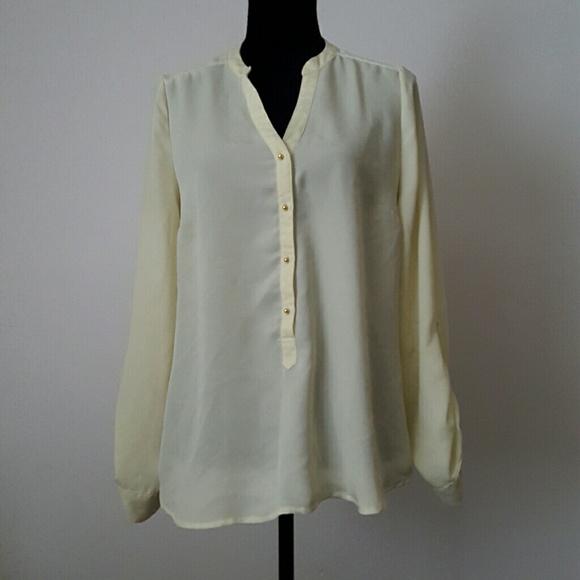 Lauren Conran Large Button Sheer Shirt