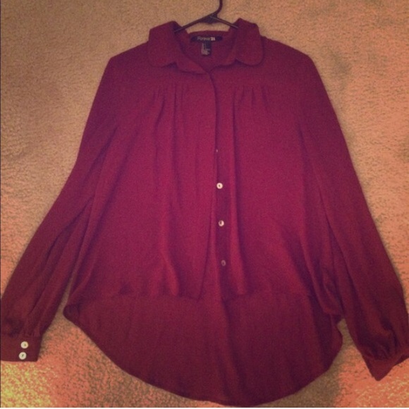 Forever 21 burgundy blouse