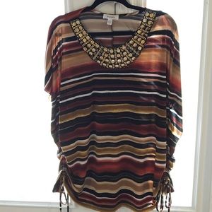 Dress Barn Brown/Rust/Gold top