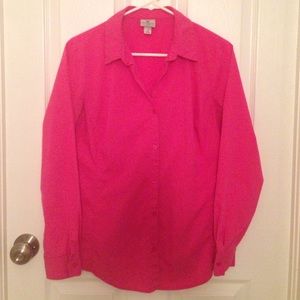 Worthington Button Down Shirt Pink 10