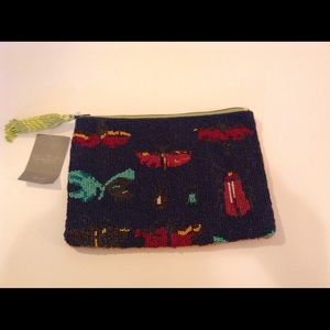 Anthropologie Miss Albright beaded bug clutch