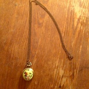 Long necklace with hidden clock