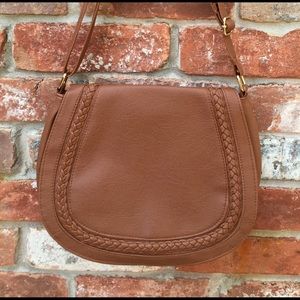 Rampage Braided Saddle Crossbody Handbag