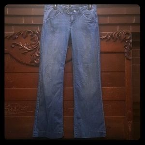 Wide leg denim trouser