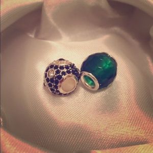 Two pandora-like beads for charm bracelets