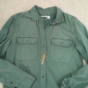 Madewell green cargo shirt