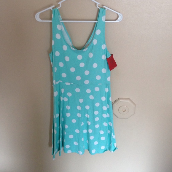 Cute mint and white polka dot dress