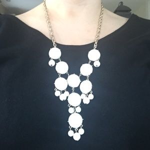 White and gold bubble necklace