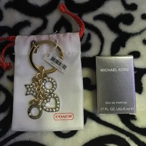 Coach key chain and Michael Kors EAU de parfum