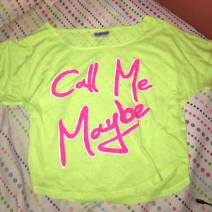 Call me maybe t shirt crop top