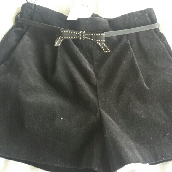 Topshop velvet shorts