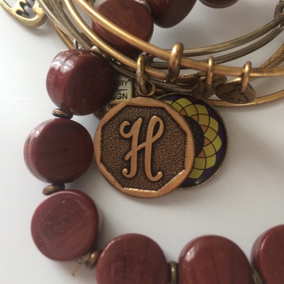 Initial H Charm Bangle