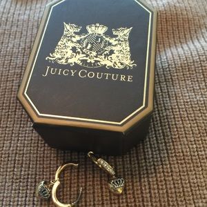❤️Juicy Couture❤️ heart crown huggie earrings