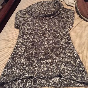 Cowl neck tunic sweater
