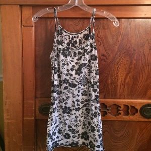 Hard Tail blue and gray sheer floral tank sz xs