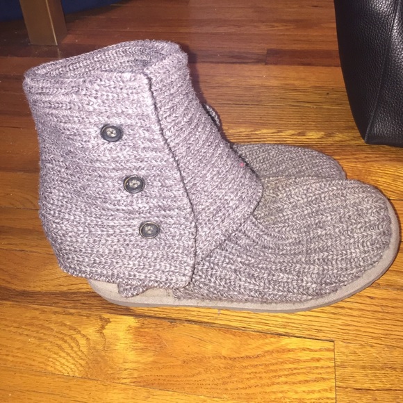 UGG Grey Knit Sweater Boots