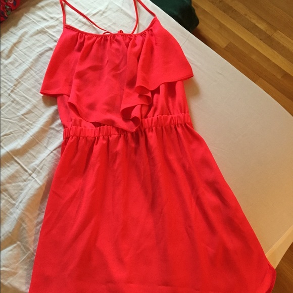 Bright pink dress from AE