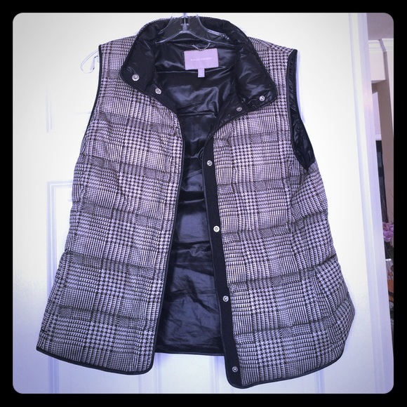 Banana Republic Plaid down vest