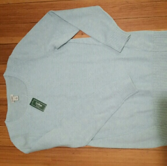 NWT L.L.Bean sweater, S, gorgeous blue-green