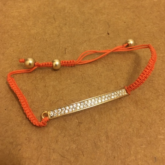 Urban Outfitters Orange and Gold Bracelet