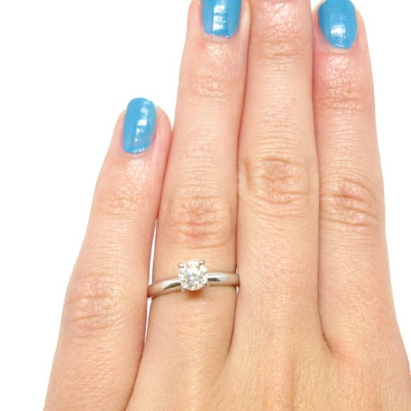 1/3 carat white gold diamond engagement ring