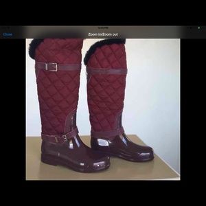 Mk merlot Quilted  boots