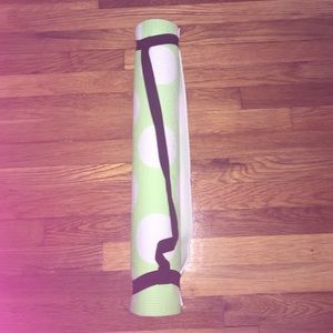 Green Polka Dot Yoga Mat