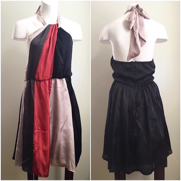 Paradis Miss Dresses & Skirts - Paradis Miss Large Black Red Grey Backless Dress