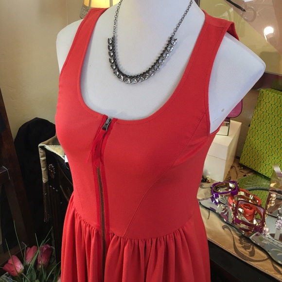 Rebecca Taylor Orange Knit Tank Dress - Picture 2 of 4