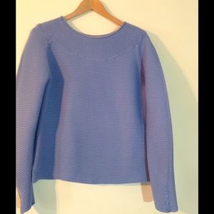 Robins Egg Blue Sweater with Decorative Buttons