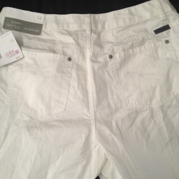 Liz Claiborne Sloane White Twill Bootcut Jeans