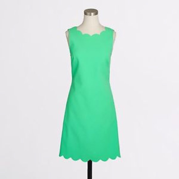 J Crew Factory Scallop Dress