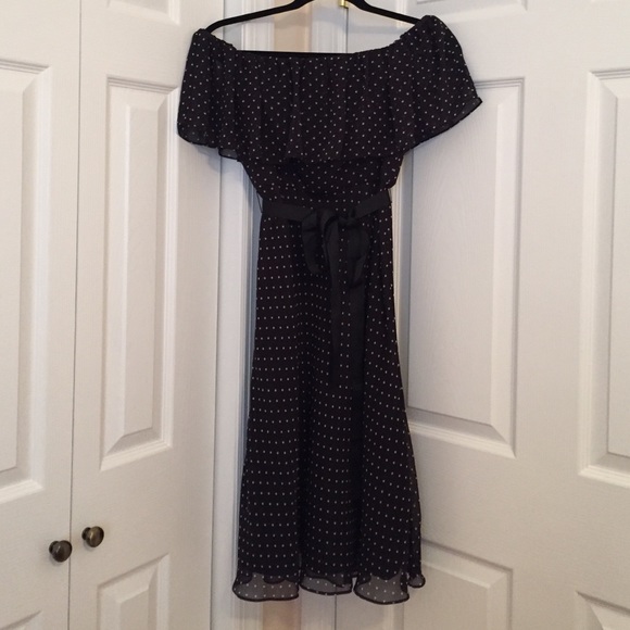 Black & white dot dress White House Black market