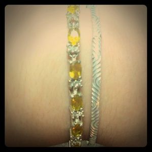 💛Canary & cubic zirconia tennis bracelet!💛